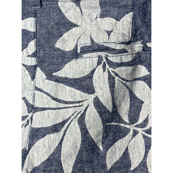 Old Navy Shorts Womens Everyday Short Linen Blend Floral Preppy Blue Size 10 M - Picture 7 of 13